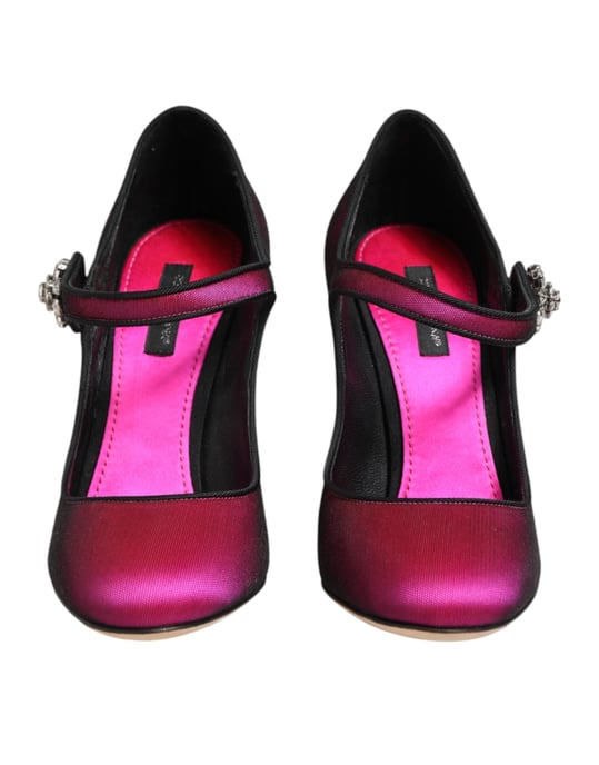 Dolce & Gabbana Roze Strass Mary Janes Hakken Pumps Schoenen - Image 3