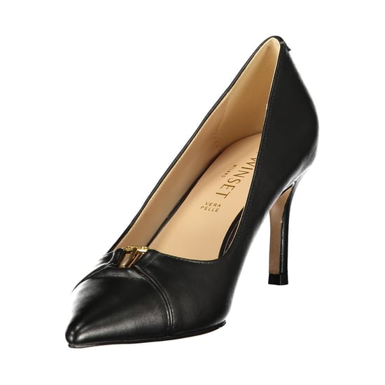 Twinset Zwarte Leren Dames Klassieke Schoen - Image 3