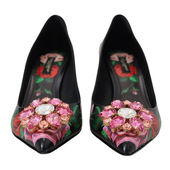 Dolce & Gabbana Zwarte Leren Hoge Hak Pumps - Image 2