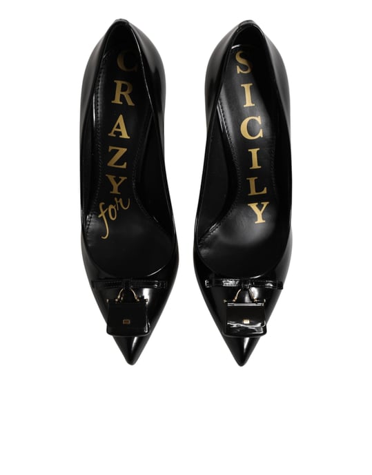 Dolce & Gabbana Zwarte Tas Versierde Hakken Pumps Schoenen - Image 4
