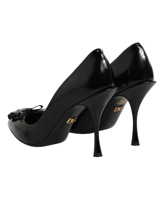 Dolce & Gabbana Zwarte Tas Versierde Hakken Pumps Schoenen - Image 6