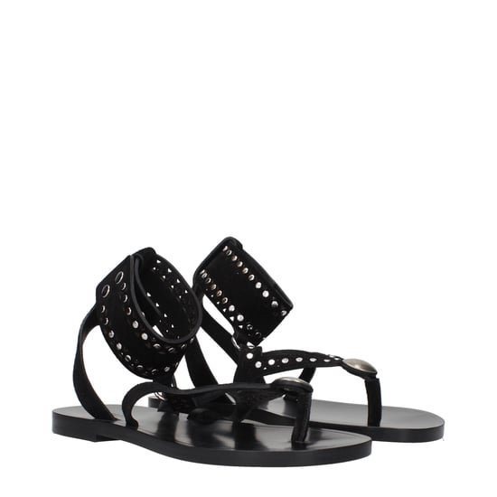 Isabel Marant Svarta Lädersandaler - Image 2