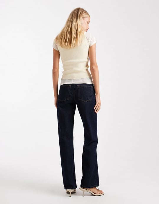 ASOS DESIGN comfort stretch straight leg jean in rinse - Image 2