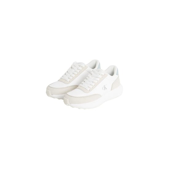 Calvin Klein Jeans Beige Läder Atletiska Sneakers - Image 3