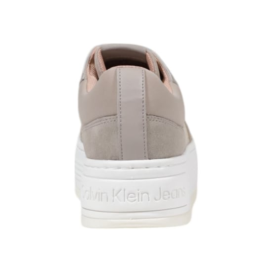 Calvin Klein Jeans Beiga Återvunna Bomullssneakers med Plattform - Image 4