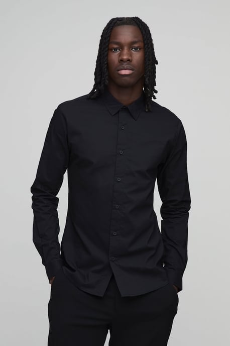 Muscle Fit Long Sleeve Shirt - Image 1