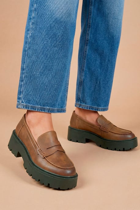 Faith: Thea Faux Leather Chunky Loafers - Image 1