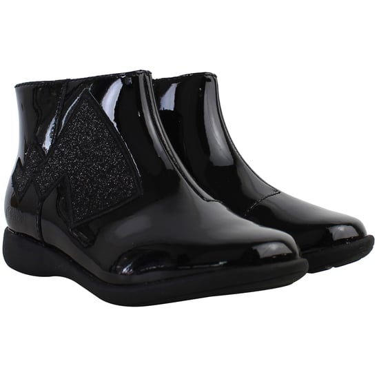 Clarks Etch Trail K. Kids Black Boots - Image 2