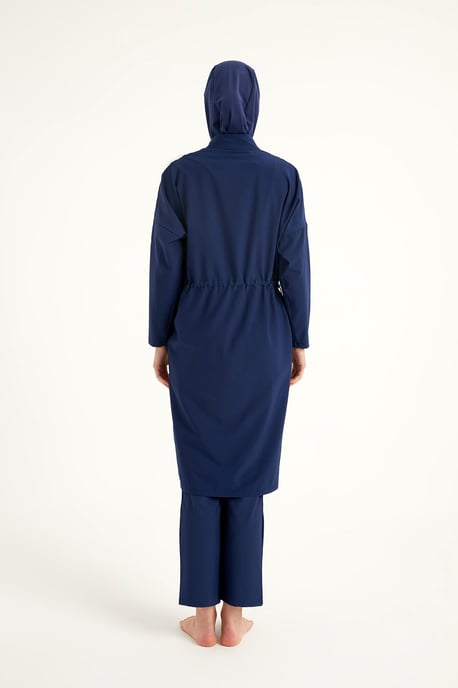 Marinblå Full täckning Modest Swimwear Burkini Set - Image 5