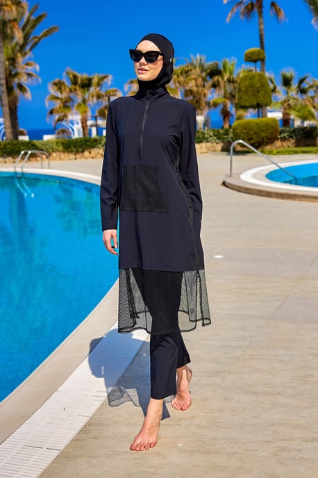 Marina zwarte bescheiden badmode Burkini - Image 2