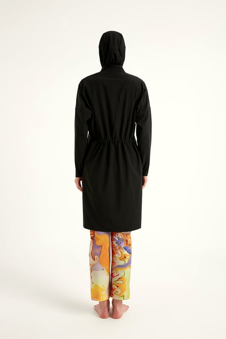 Black Full Coverage Swimwear Burkini Set - Image 3