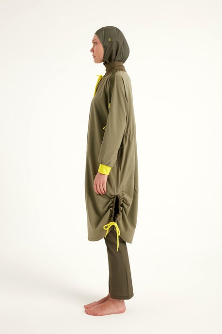 Khaki Heltäckande Badkläder Burkini Set - Image 4