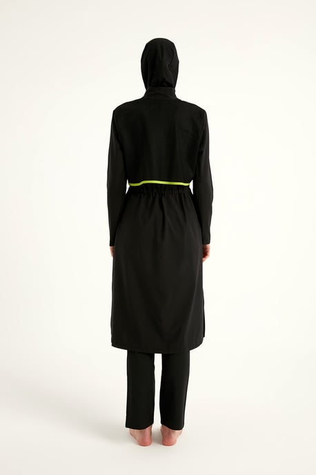 Svart heltäckande Modest Swimwear Burkini Set - Image 6