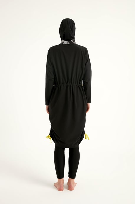 Svart heltäckande Modest Swimwear Burkini Set - Image 6