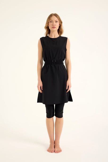 Marina Black Semi-Covered Baddräkt - Image 3