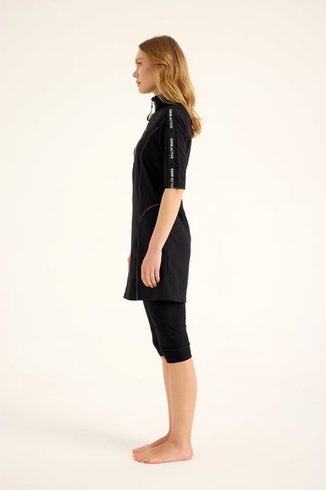 Marina Black Modest Halvtäckande Baddräkt - Image 4
