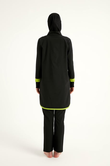 Marina Black Full-Coverage Modest Swimsuit - Image 6