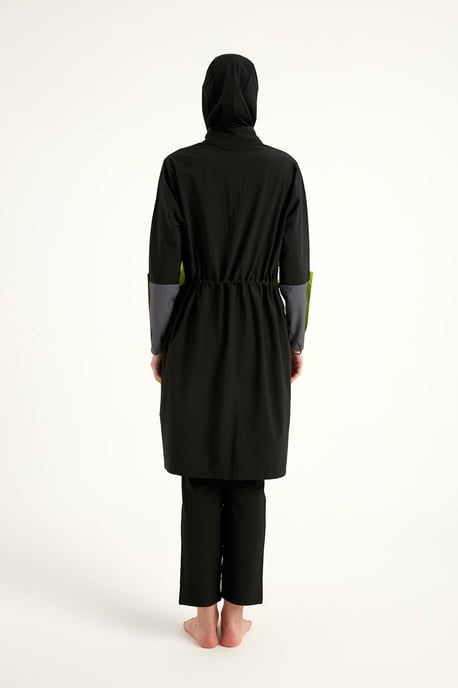 Svart heltäckande modest badkläder med meshficka - Image 6