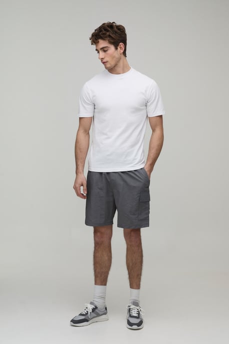 Relaxed Fit Elasticated Nylon Cargo Shorts - Image 4