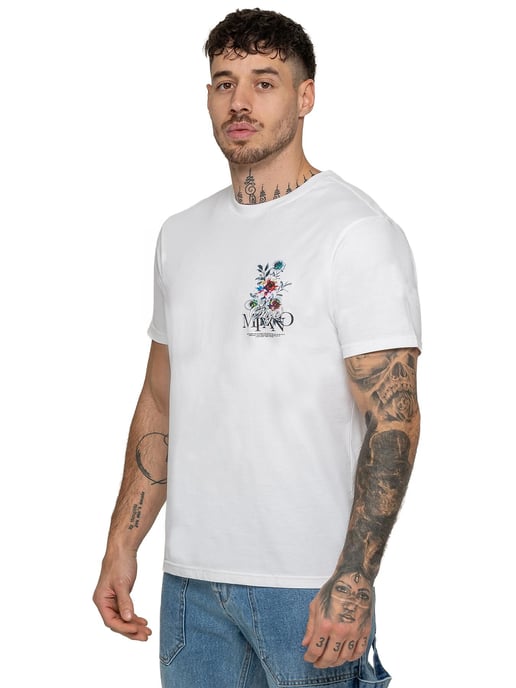 Enzo Milano | Mens Floral Graphic Print T-Shirt - Image 4