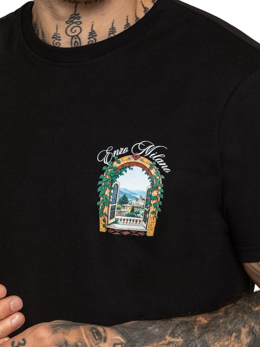 Enzo Milano | Mens Casa Graphic Print T-Shirt - Image 4