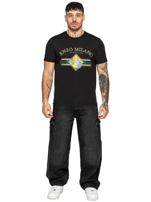 Enzo Milano | Mens Surf Club Print T-Shirt - Image 4