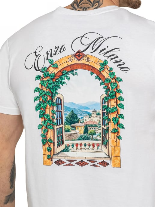 Enzo Milano | Mens Casa Graphic Print T-Shirt - Image 4