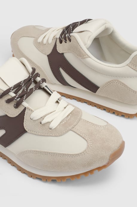 Daisy Faux Suede Lace Up Trainers - Image 4