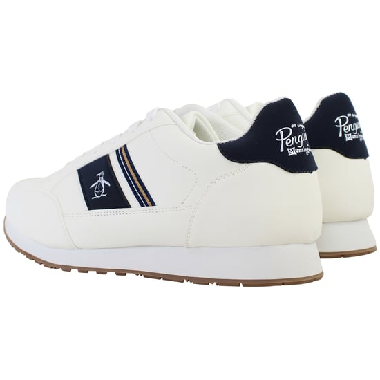 Penguin Bremen Mens White Trainers - Image 2