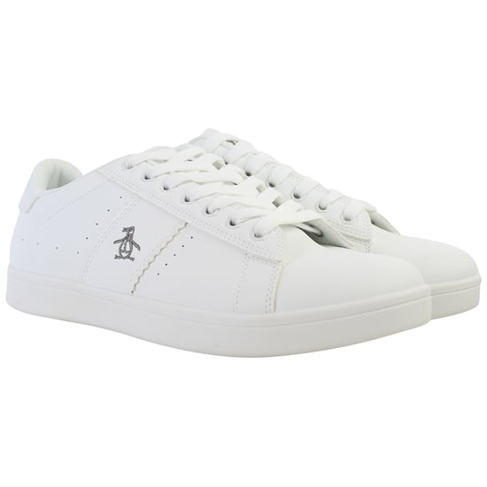 Penguin Steadman Mens White Trainers - Image 2
