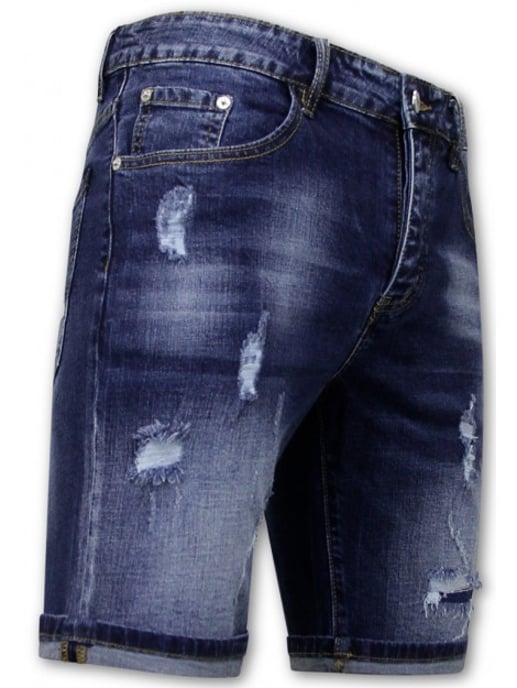 Enos Korte broek stretch denim short - Image 3