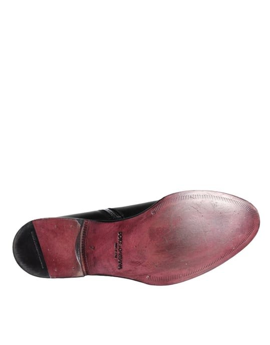 Dolce & Gabbana Zwarte Kalfsleren Heren Enkellaarsjes Heren Schoenen - Image 6