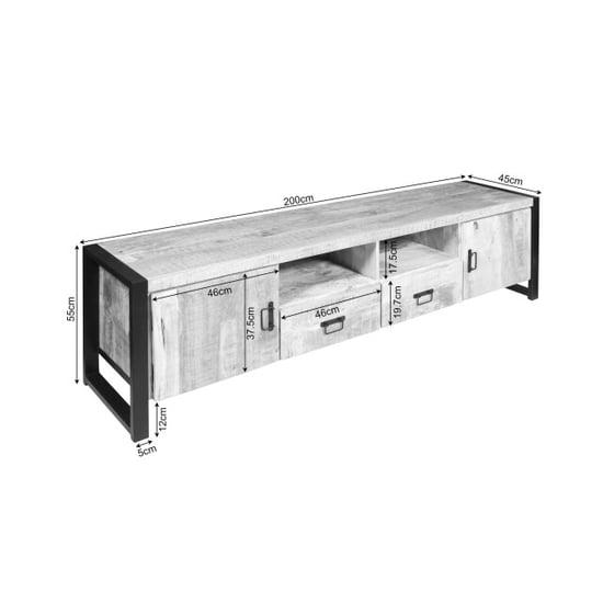 Starfurn tv meubel britt - 45x200x55 cm - Image 2