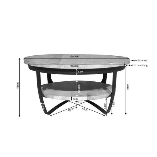 Starfurn salontafel paras - 90x90x40 cm - Image 3