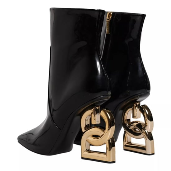 Dolce & Gabbana Zwarte Jackie Leren Enkellaarsjes Mid Calf - Image 5