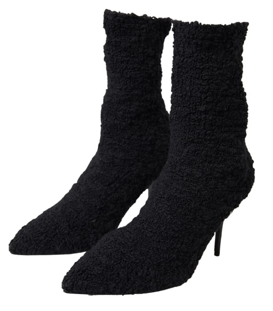 Dolce & Gabbana Svart Stiletto Klackmidi Stövlar - Image 2