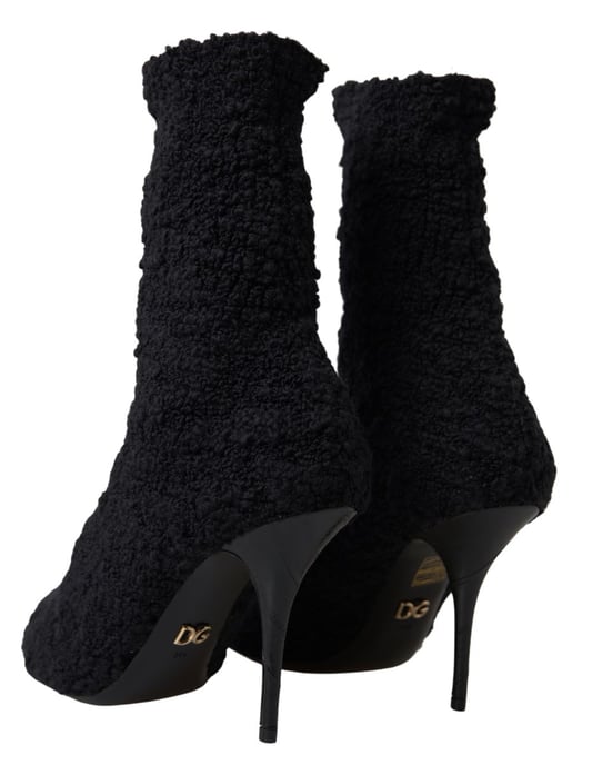Dolce & Gabbana Svart Stiletto Klackmidi Stövlar - Image 3