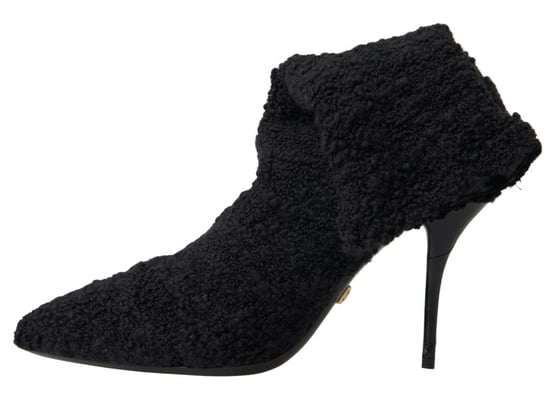 Dolce & Gabbana Svart Stiletto Klackmidi Stövlar - Image 6