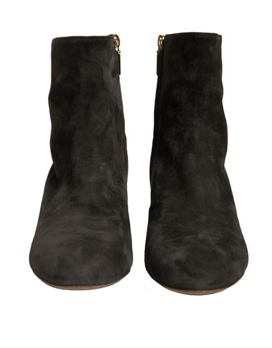 Dolce & Gabbana Svarta Dekorerade Klack Ankelboots Sneakers - Image 2