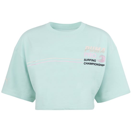 Puma x Rihanna Fenty Crew Womens Mint Cropped T-Shirt - Image 1