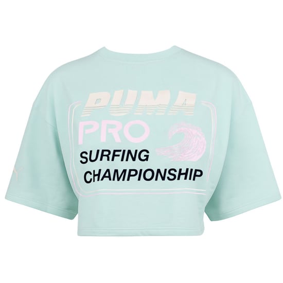 Puma x Rihanna Fenty Crew Womens Mint Cropped T-Shirt - Image 2