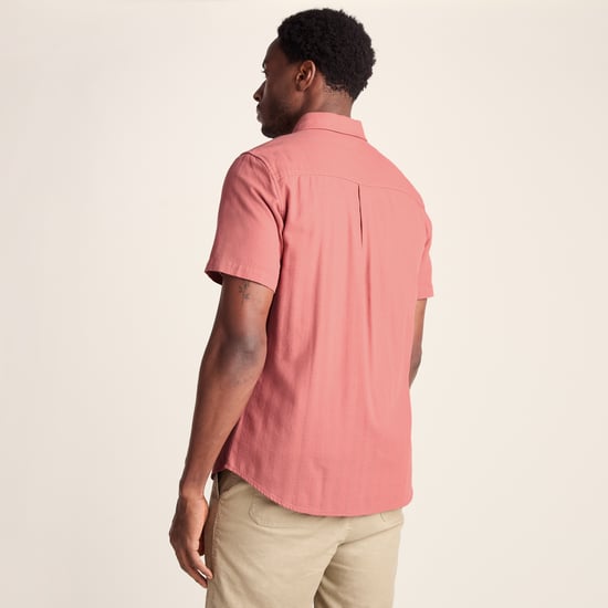 Preston Mens 100% Cotton Supersoft Short Sleeve Shirt - Redwood - Image 2