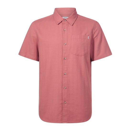 Preston Mens 100% Cotton Supersoft Short Sleeve Shirt - Redwood - Image 5