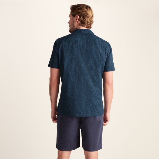 Wallsend Mens Short Sleeve 100% Cotton Supersoft Shirt - Deep Teal Print - Image 2