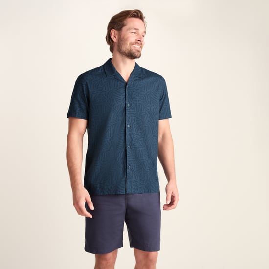 Wallsend Mens Short Sleeve 100% Cotton Supersoft Shirt - Deep Teal Print - Image 3