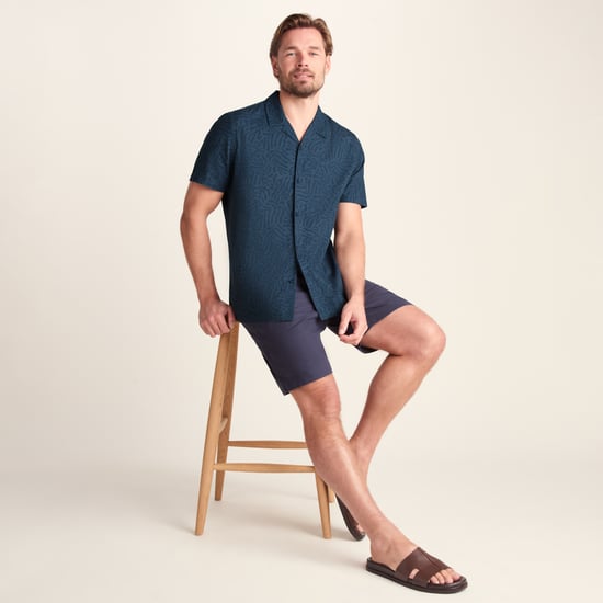Wallsend Mens Short Sleeve 100% Cotton Supersoft Shirt - Deep Teal Print - Image 4