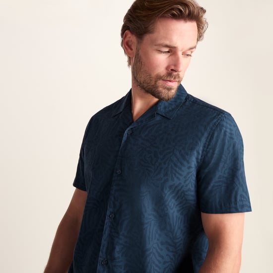 Wallsend Mens Short Sleeve 100% Cotton Supersoft Shirt - Deep Teal Print - Image 6