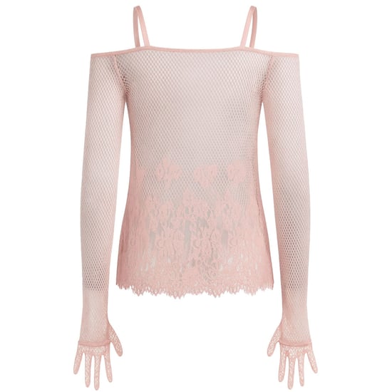 Puma x Rihanna Fenty Ball Mesh Lace Womens Pink Glove Top - Image 2