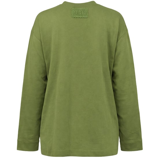 Puma x Rihanna Fenty Graphic Womens Olive Top - Image 2