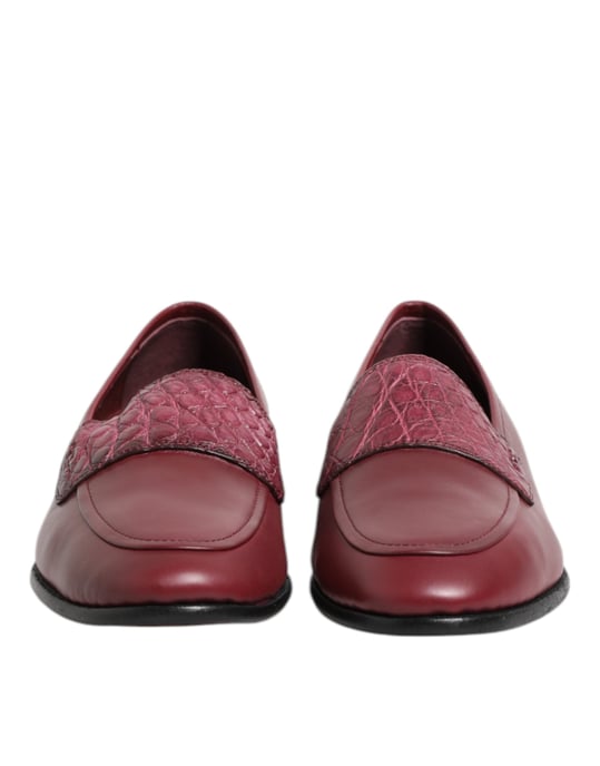 Dolce & Gabbana Bourgogne Läderskor för Formella Tillfällen - Image 2